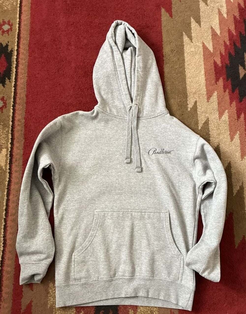Pendleton Men's Gray Graphic Pullover Hoodie with Southwestern Back Print